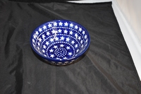 Bowl Bunzlau Castle Blauw met witte sterren 0359A