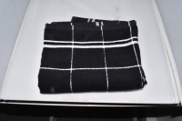 Keukendoek zwart met grote ruit Elias