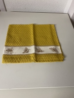 Theedoek Bijtjes Geel