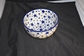 Rice Bowl Bunzlau Castle Wit met blauwe sterren 0119