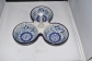 Triple Bowl Blue Garden Bunzlau Castle